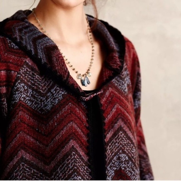 Anthropologie Hei Hei Mesilla Jacquard Fringe Cardigan Sweater Jacket Coat XS S - Picture 9 of 16